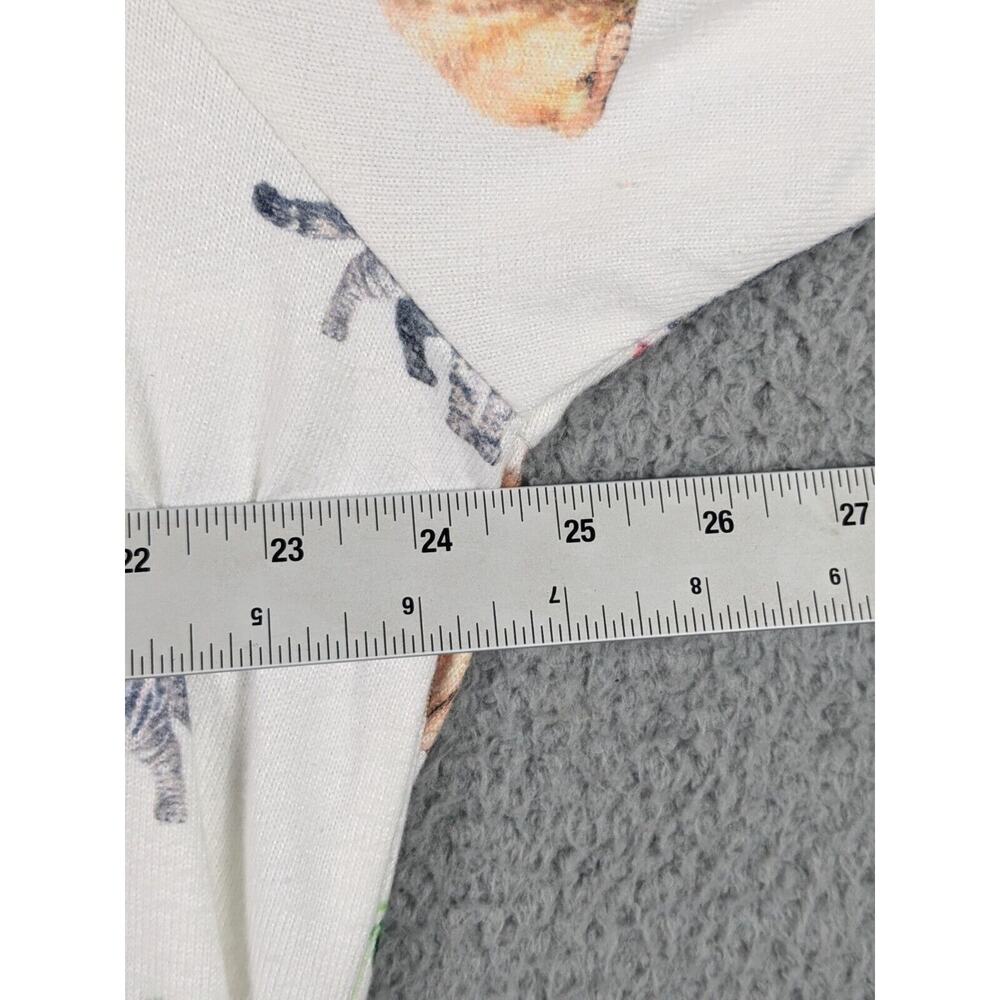 PJ Salvage Pajama Top Womens XL White Christmas Persian Cats Pullover Comfy - Picture 6 of 9